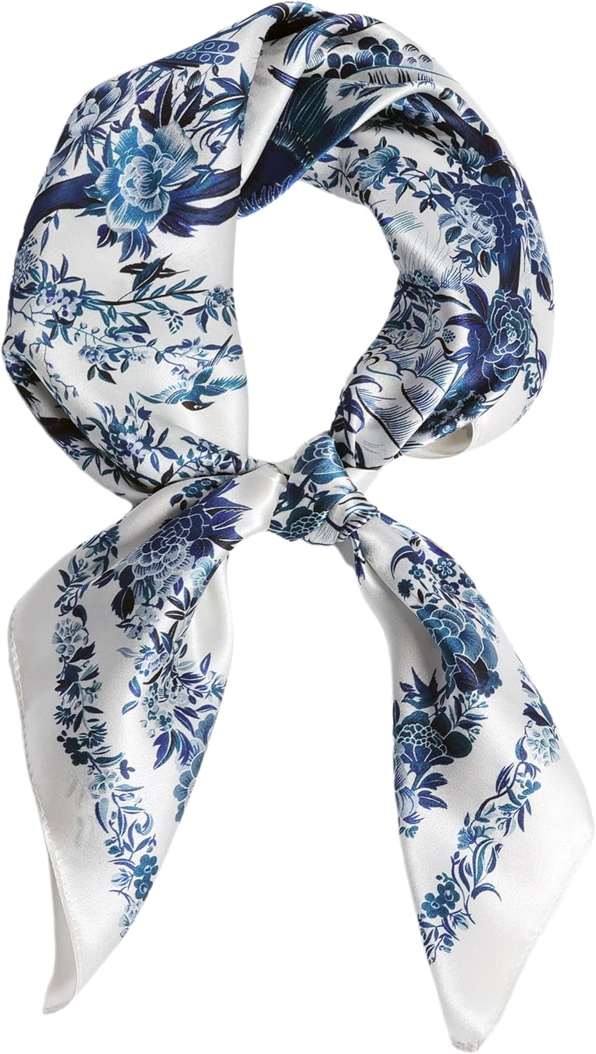 100% Pure Mulberry Silk Scarf 27"'X27(In) Square Scarf Head Scarf Neck Scarf Headscarf for Women with Gift Packed