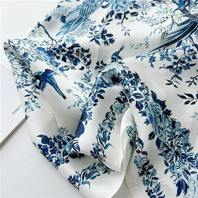 100% Pure Mulberry Silk Scarf 27"'X27(In) Square Scarf Head Scarf Neck Scarf Headscarf for Women with Gift Packed