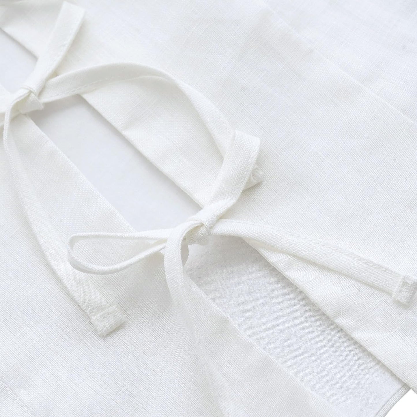 Women'S 100% Linen Tie Front Crop Tops Sleeveless Summer Casual Vest
