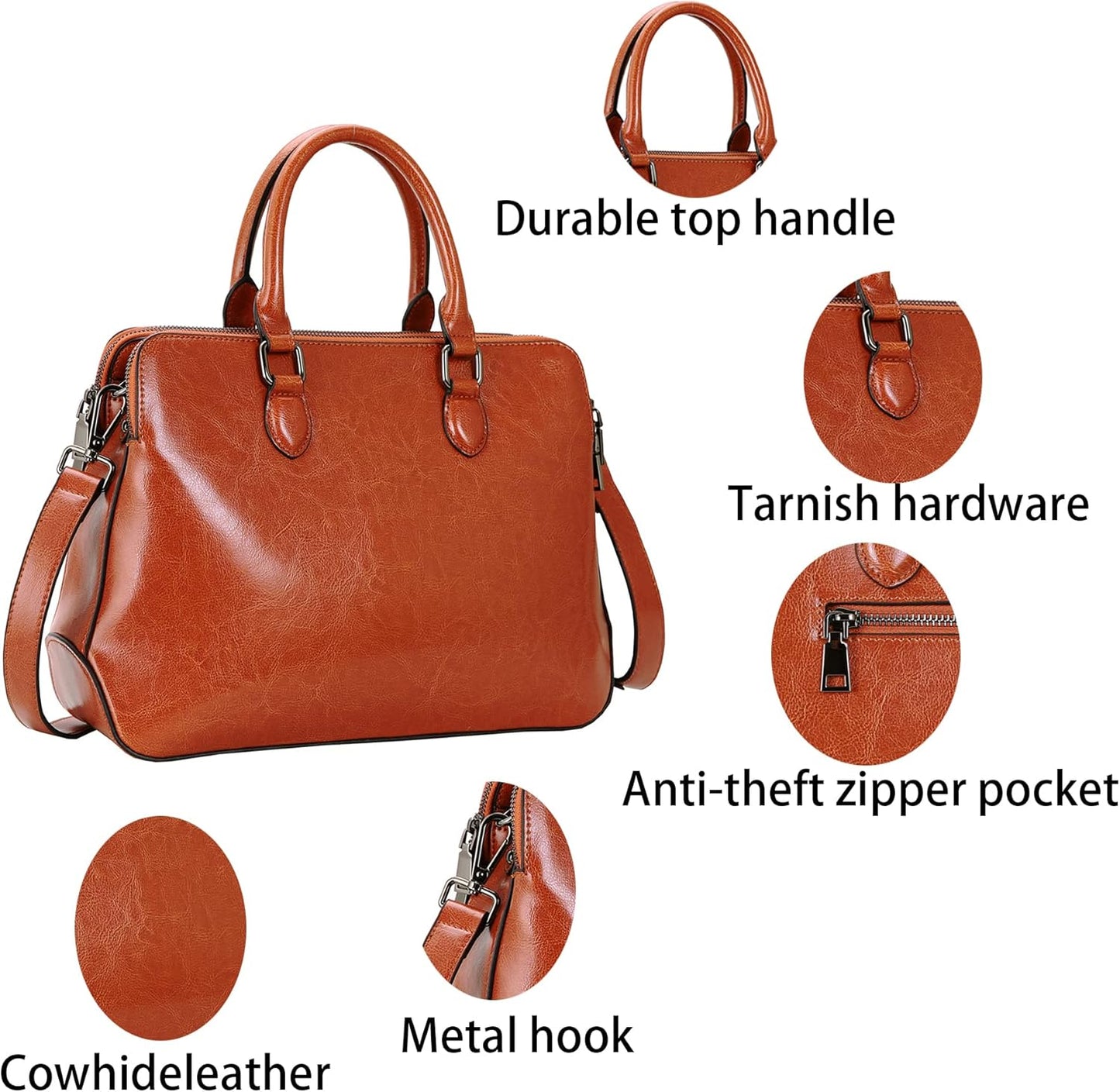 Genuine Leather Purses and Handbags for Women Tote Bags Shoulder Purses Crossbody Bag Top Handle Handbags
