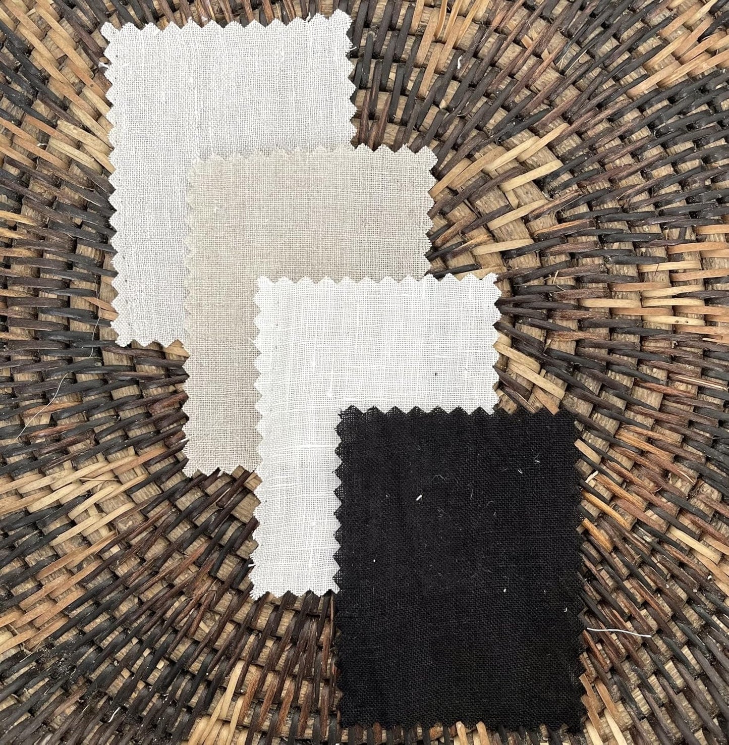 Black Lightweight High Twisted Linen Fabric | Versatile & Durable Material for Stylish Creations - Ideal for Sewing & Home Decor