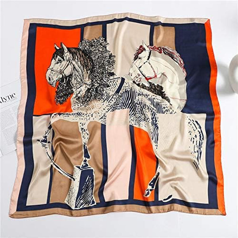 100% Pure Mulberry Silk Scarf 35" Large Square Lightweight Headscarf –Women’S Hair Wraps-With Gift Packed