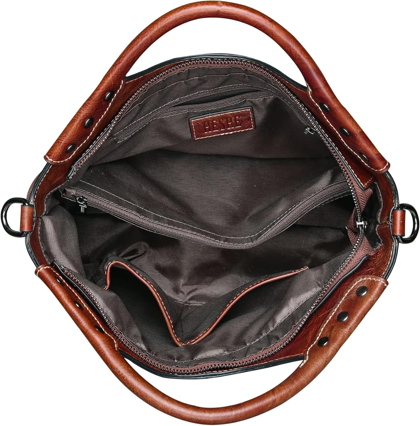 Leather Purses for Women Satchel Bag Designer Handbag Vintage Top Handle Purse Crossbody Bag Hobo Handbags