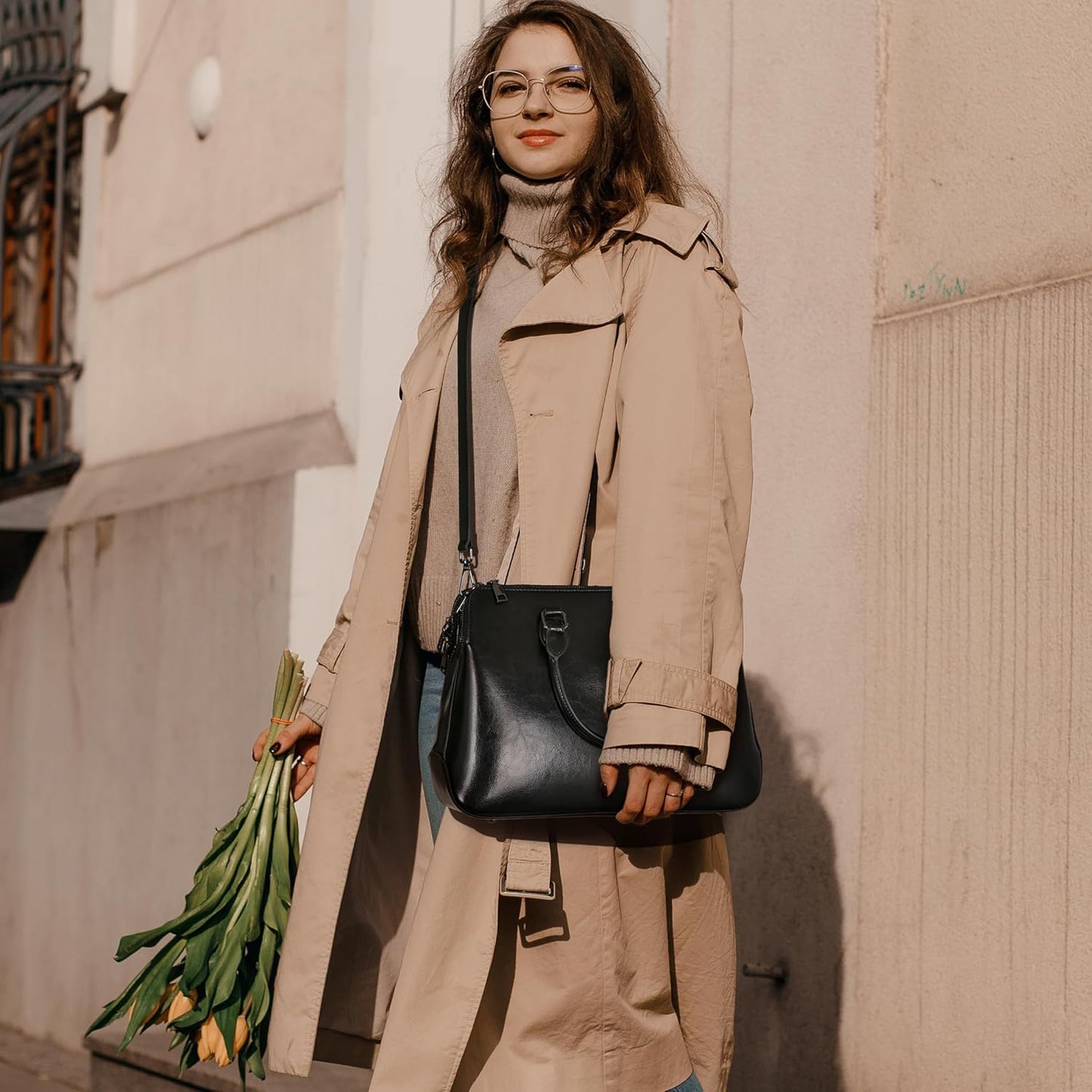 Genuine Leather Purses and Handbags for Women Tote Bags Shoulder Purses Crossbody Bag Top Handle Handbags