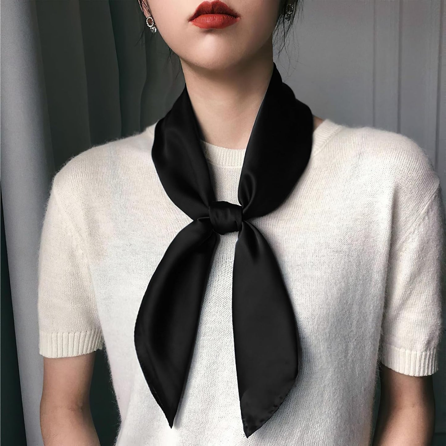 100% Mulberry Silk Scarf-Women'S 21''/27''Square Silk Hair Head Scarf Neckerchief with Gift Packaged