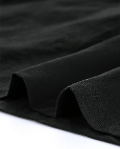 Women'S Cotton A-Line Skirt Elastic Waist Casual Peasant Midi Skirts with Pockets