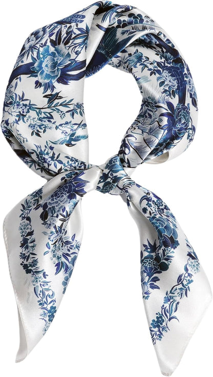 100% Pure Mulberry Silk Scarf 27"'X27(In) Square Scarf Head Scarf Neck Scarf Headscarf for Women with Gift Packed