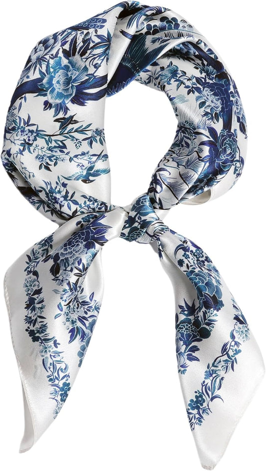 100% Pure Mulberry Silk Scarf 27"'X27(In) Square Scarf Head Scarf Neck Scarf Headscarf for Women with Gift Packed