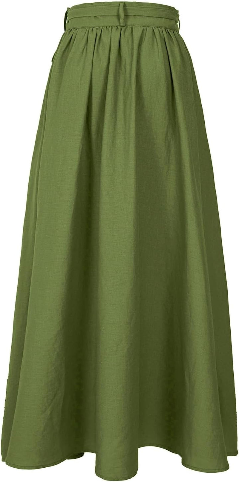 Women'S Linen Wrap Skirt Casual Maxi Skirt Vintage a Line Linen Skirt