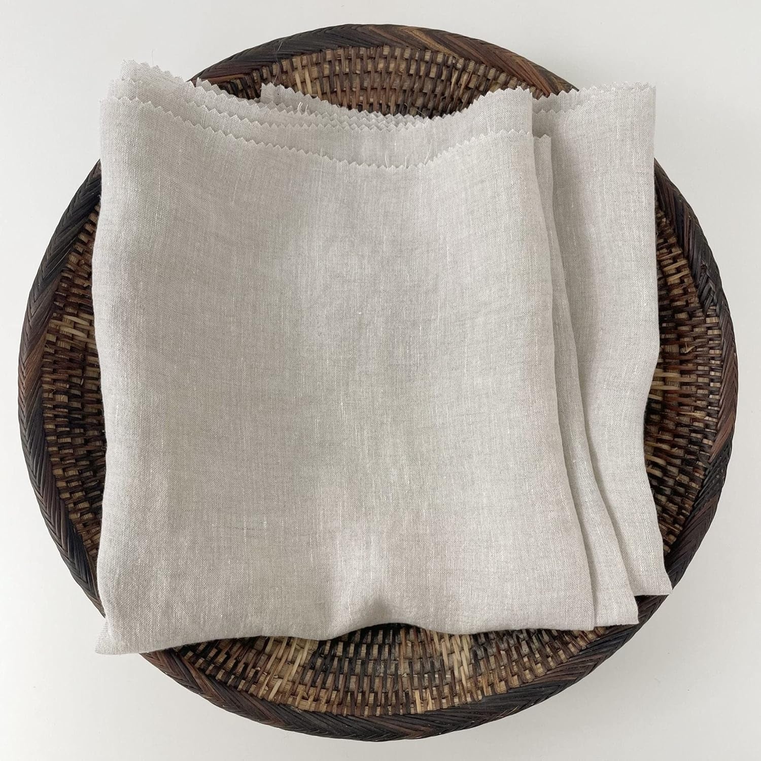 Black Lightweight High Twisted Linen Fabric | Versatile & Durable Material for Stylish Creations - Ideal for Sewing & Home Decor