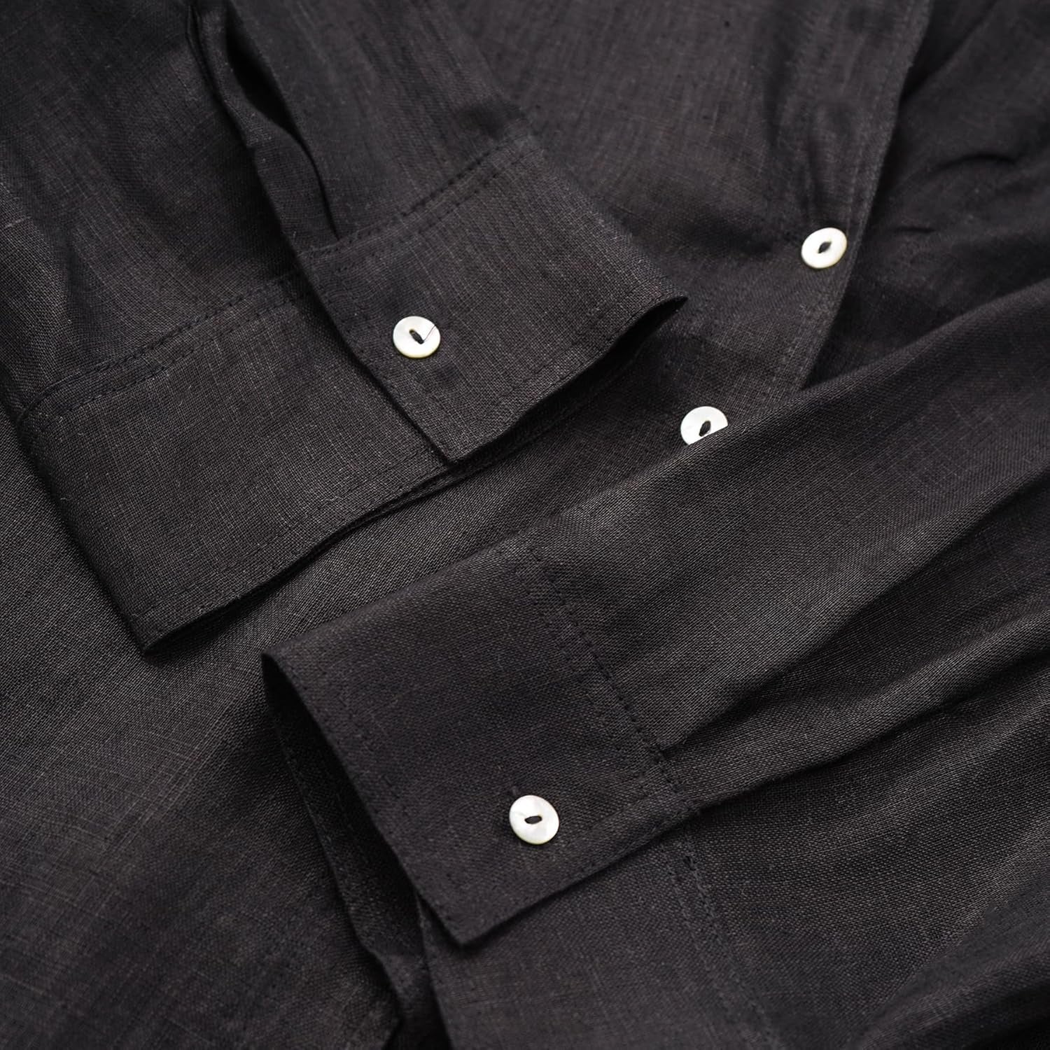 Women'S 100% Linen Summer 3/4 Sleeve Button down Shirt High Low Tops