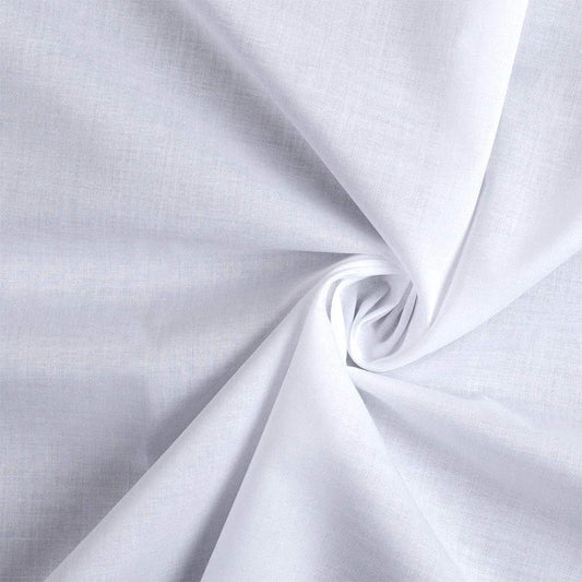 | Cotton Lawn Fabric | Lining Fabric | 100% Cotton | Thin | 58" Wide | Sewing, Air Feel Layer | Cloth, Solid (White, 2 Yard)