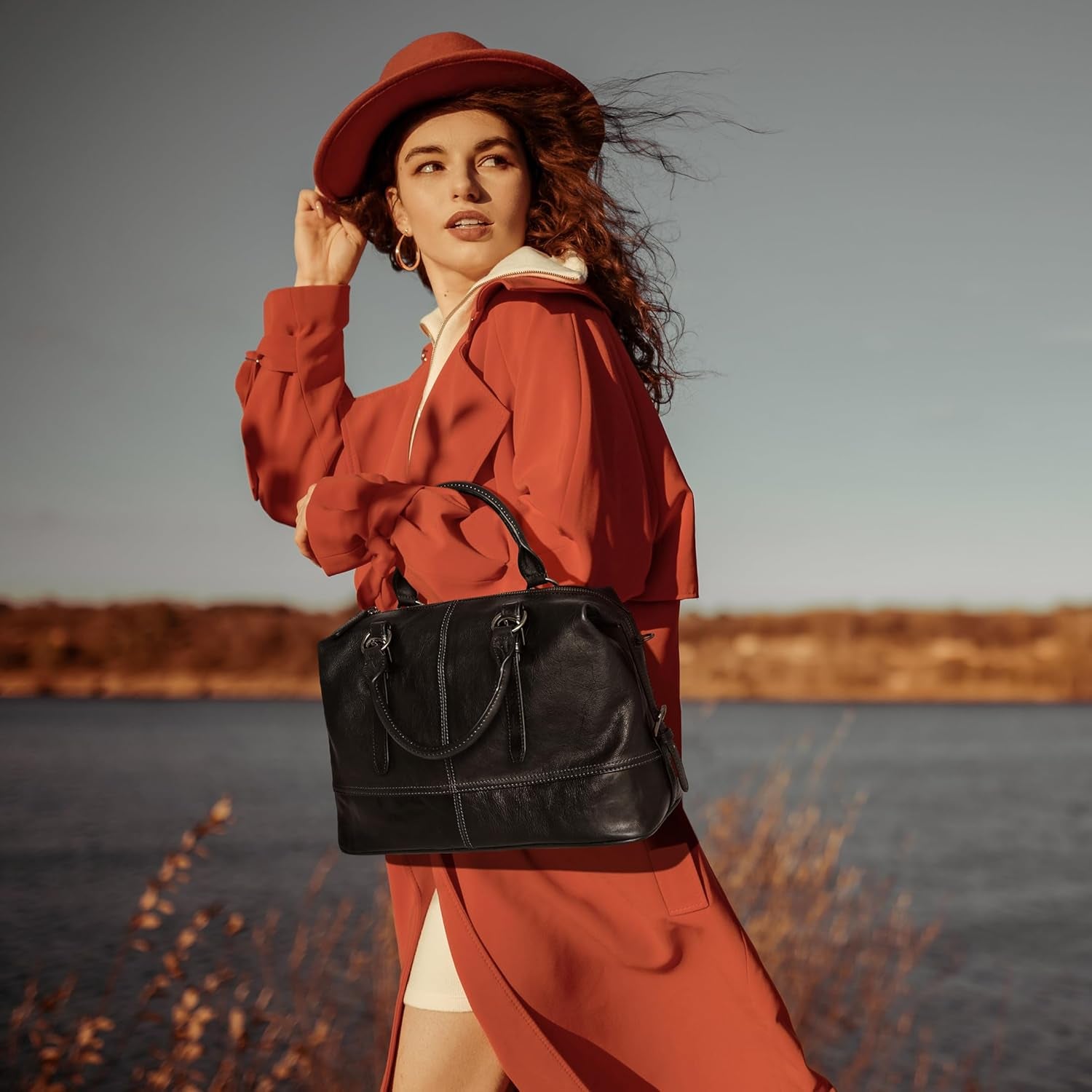 Women'S Designer Leather Purses Tote Bag for Work Top Handle Handbag Shoulder Bag Large Capacity Cross Body Bag