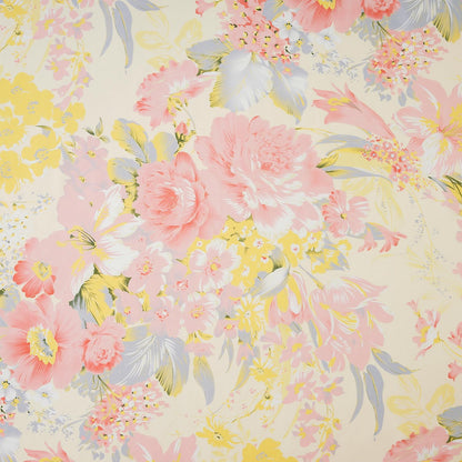 100% Pure Mulberry Silk Charmuse Floral Fabric 45 Wide for Bedding Dress by the Yard or by Half Yard (Sold by Half a Yard, 10)