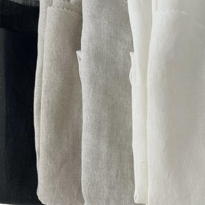 Black Lightweight High Twisted Linen Fabric | Versatile & Durable Material for Stylish Creations - Ideal for Sewing & Home Decor