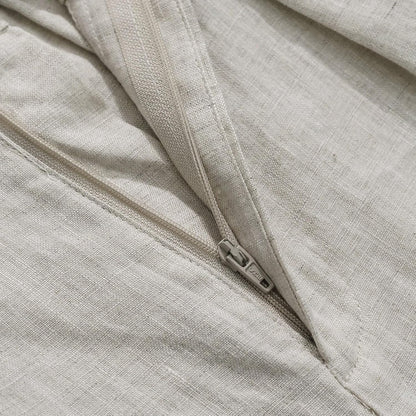 Women'S 100% Linen Summer High-Waisted Wide Leg Pants with Pockets