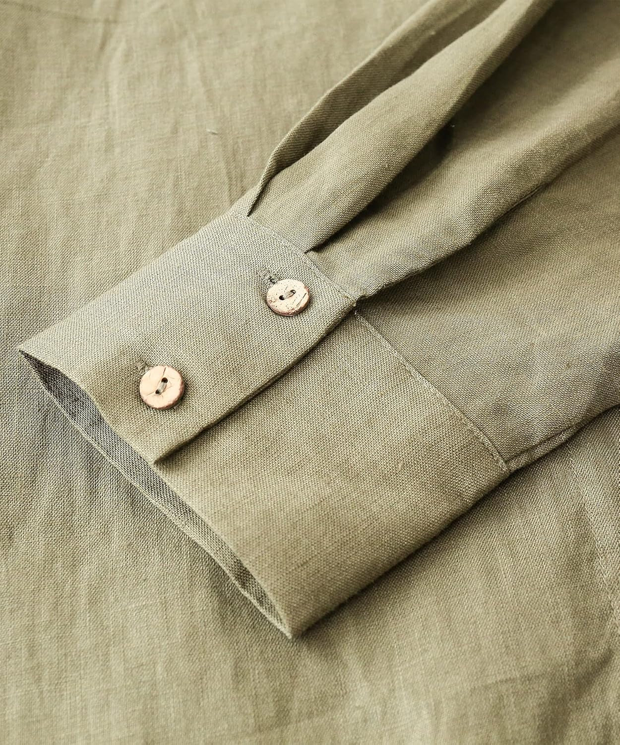 Womens 100% Linen Long Sleeves Button down Shirt Summer Casual Tops with Pocket