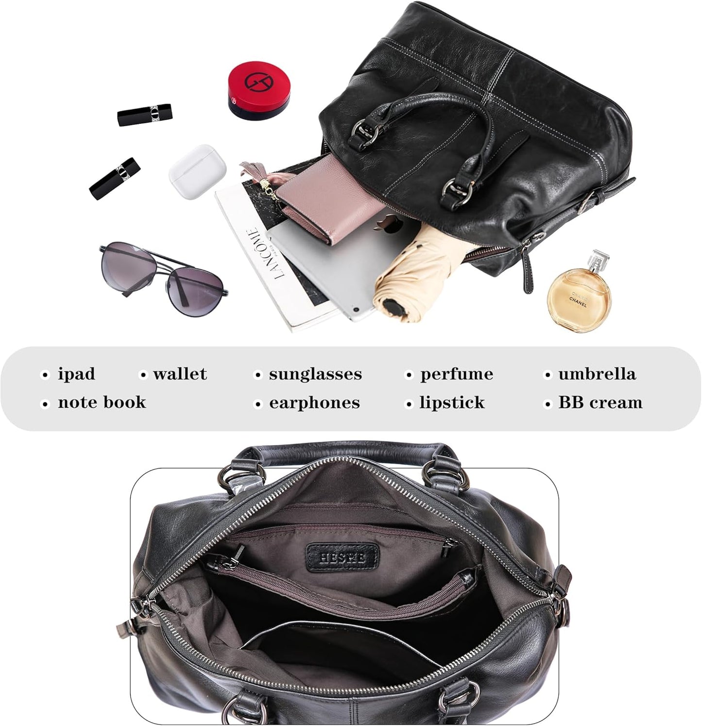 Women'S Designer Leather Purses Tote Bag for Work Top Handle Handbag Shoulder Bag Large Capacity Cross Body Bag
