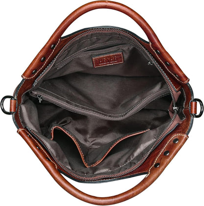 Leather Purses for Women Satchel Bag Designer Handbag Vintage Top Handle Purse Crossbody Bag Hobo Handbags