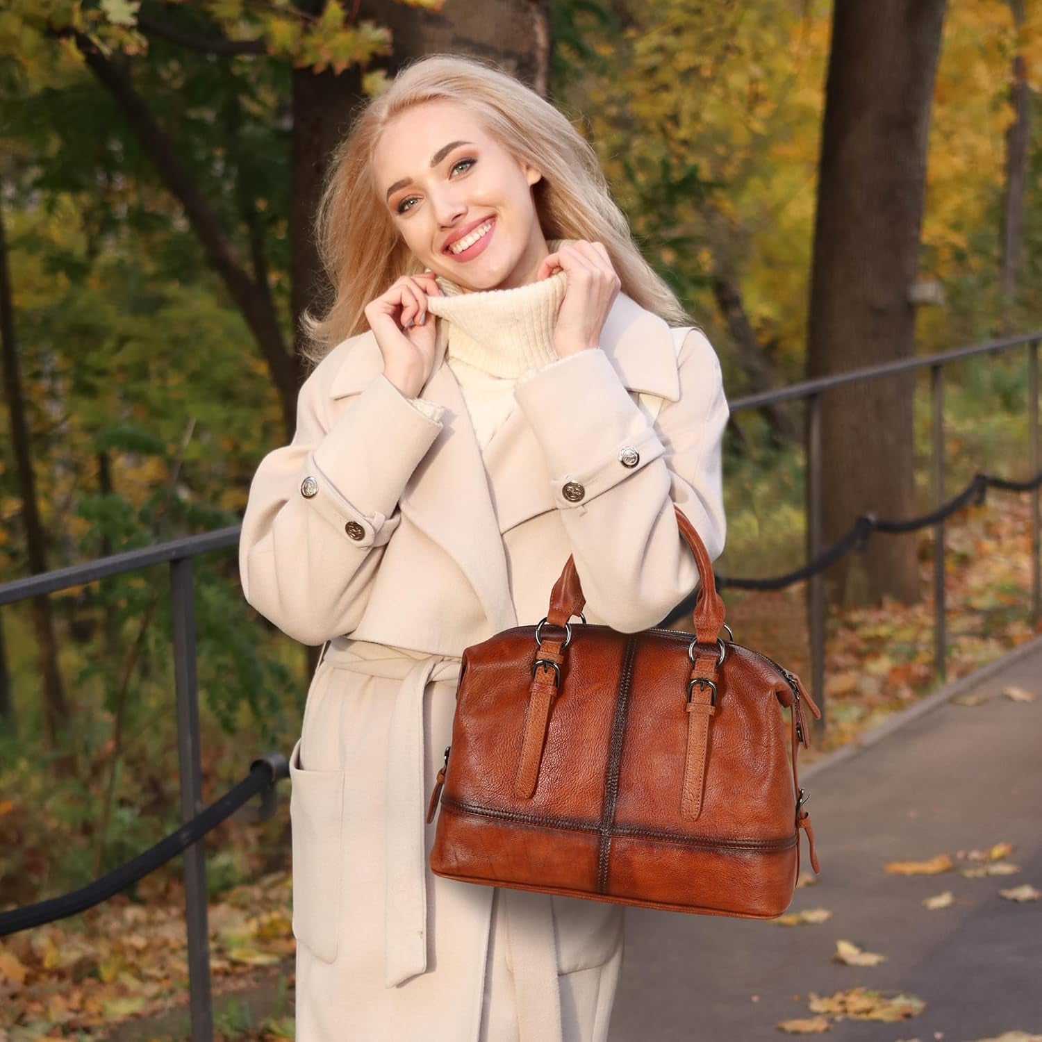 Women'S Designer Leather Purses Tote Bag for Work Top Handle Handbag Shoulder Bag Large Capacity Cross Body Bag