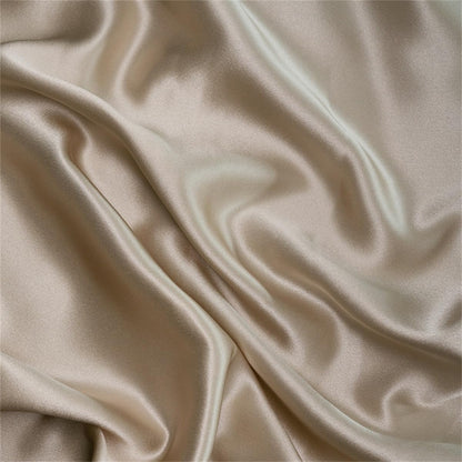 44'' Width 22 Momme 100% Pure Silk Fabric 6A Grade Natural Mulberry Charmeuse Fabric for Sewing Pajamas,Pillowcase,Clothes DIY Crafts(Ivory Grey,1Yd)