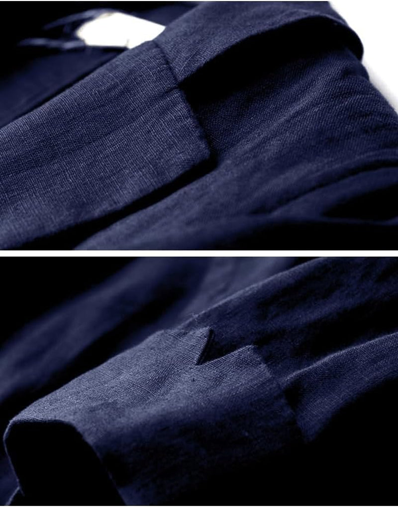 Linen Blazer Women 3/4 Sleeve Lightweight Spring Summer Blazer Jackets